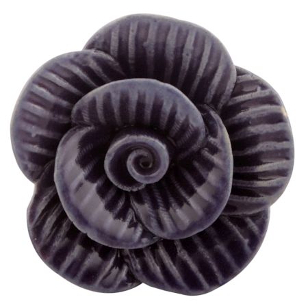 Purple Medium Rose Flower Ceramic Wine Stopper